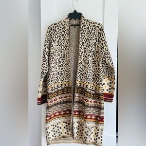Chic Leopard and Tribal Pattern Cardigan
